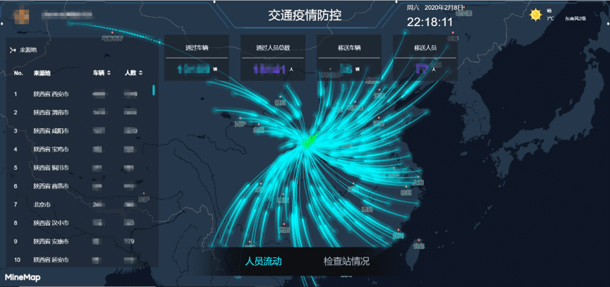 购宝钱包APP旗下世纪高通助力西安上线“交通疫情防控作战图”